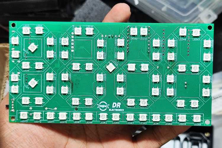 3D view of front of PCB