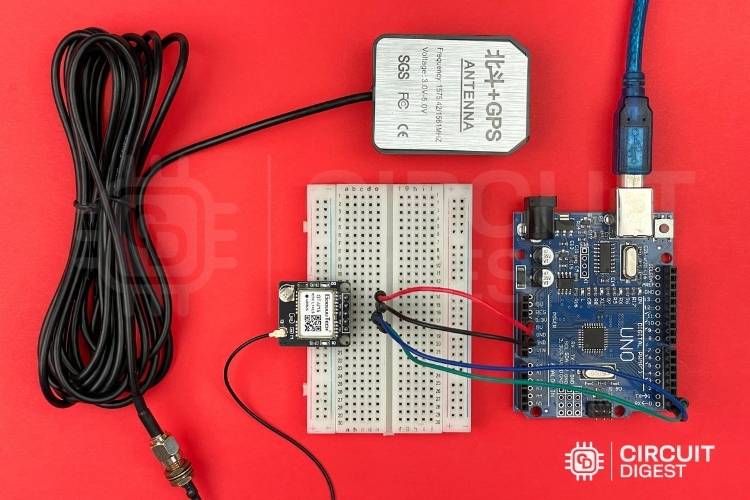 GT-U16 gps module Connection with Active Multiband GNSS Antenna
