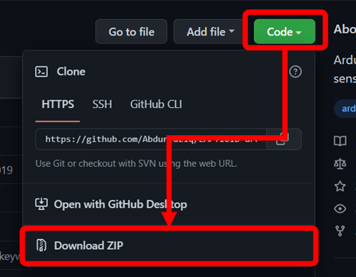 Github Zip File Download Option