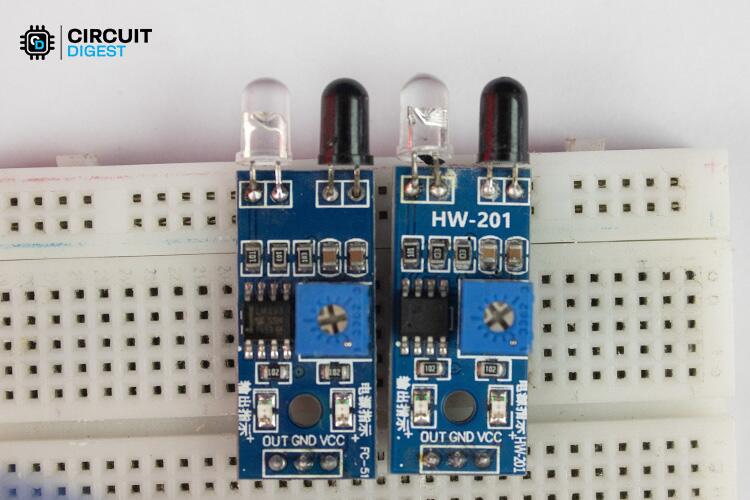 IR Sensors for Bidirectional Counter using Arduino