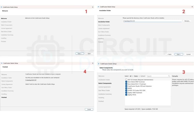 Installing CodeFusion Studio