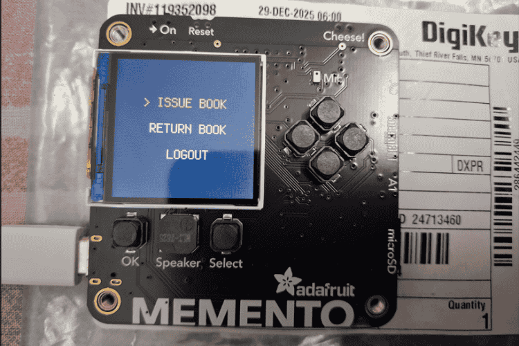 Issue Book Logout Page