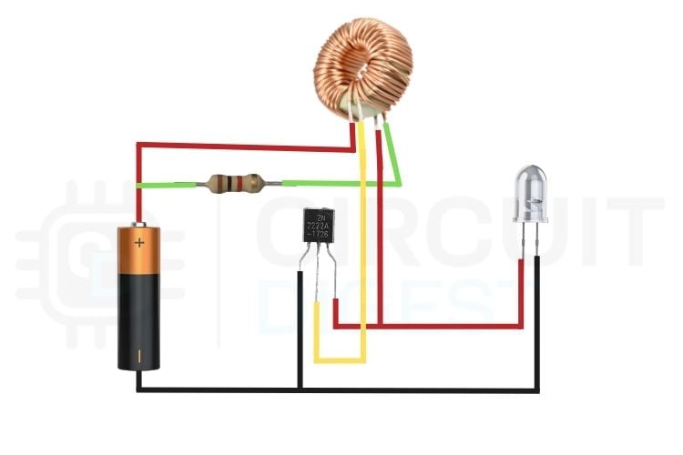 oule Thief Circuit Wiring Diagram with color-coded toroid connections