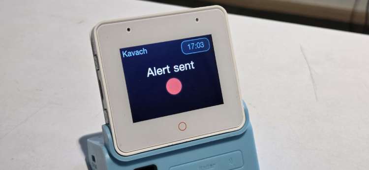 Kavach Alert Sent Screen