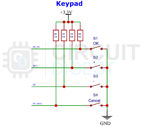 Keypad Internal Circuit 
