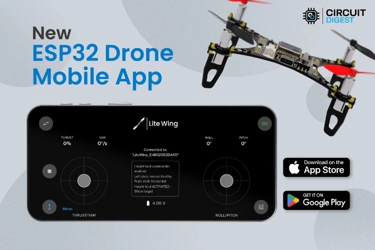 LiteWing ESP32 drone mobile app