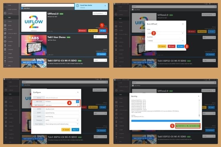 M5GFX Tab5 UiFlow2 setup