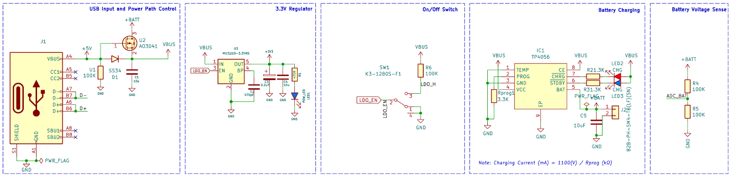 MIC5219 and TP4056 Circuit Diagram