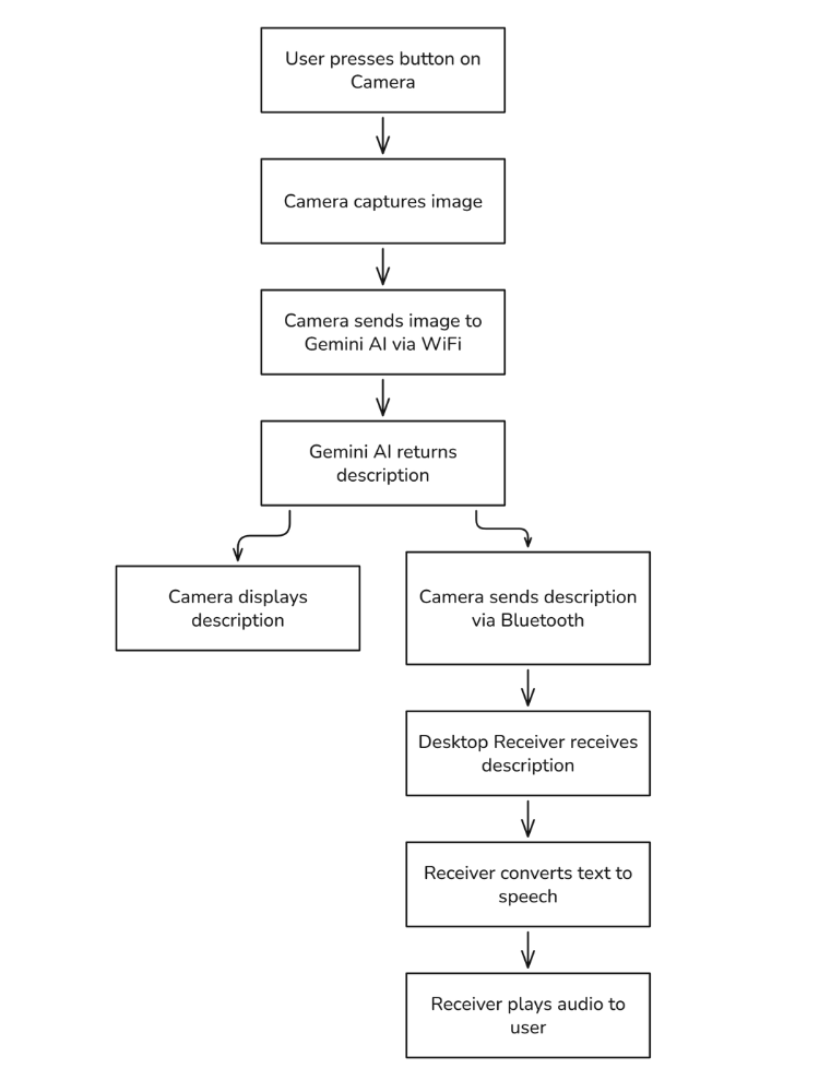 Memento Cognitio: AI-Powered Visual cognition device Flow Chart