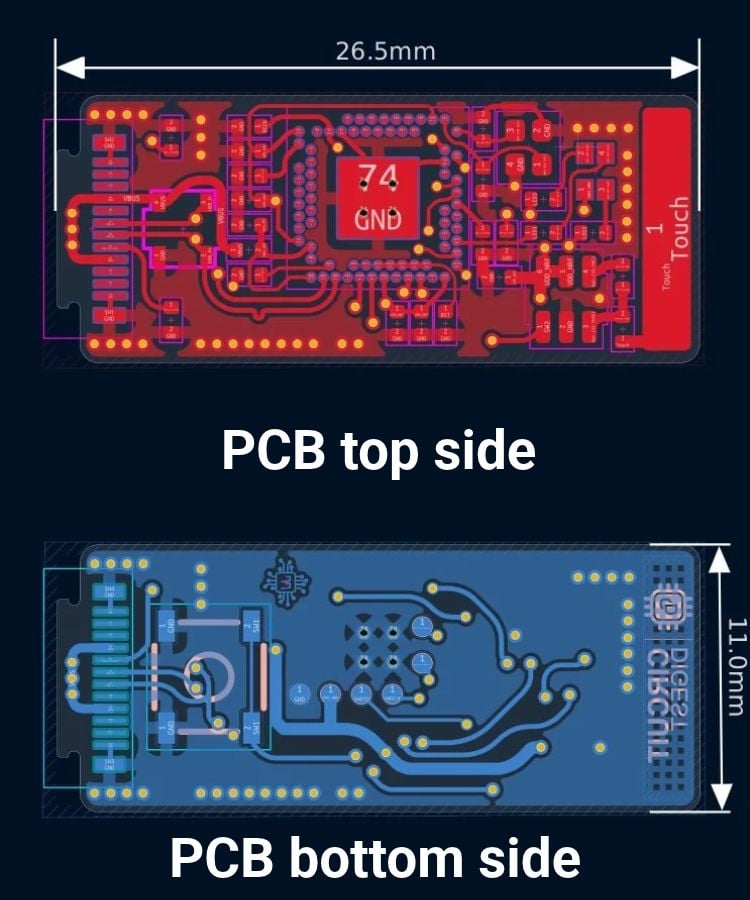 NRF52840 FIDO2 Key PCB Layout