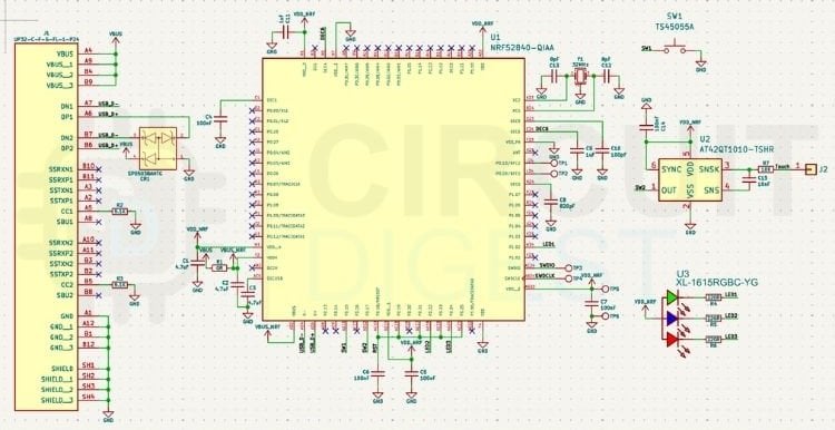 NRF52840 FIDO2 Key Schematics