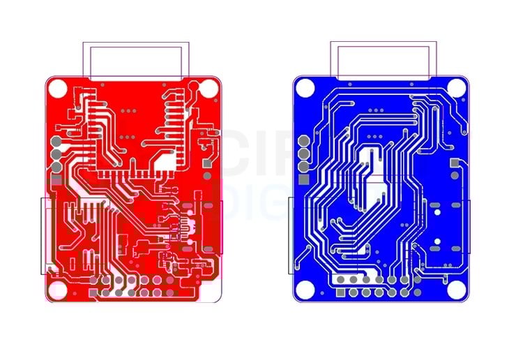 PCB Design Top and Bottom Plane Meshtastic Node