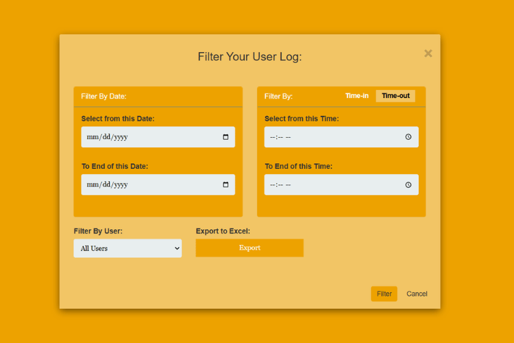 PRAVESH Filter UI