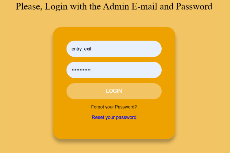 PRAVESH Login Form