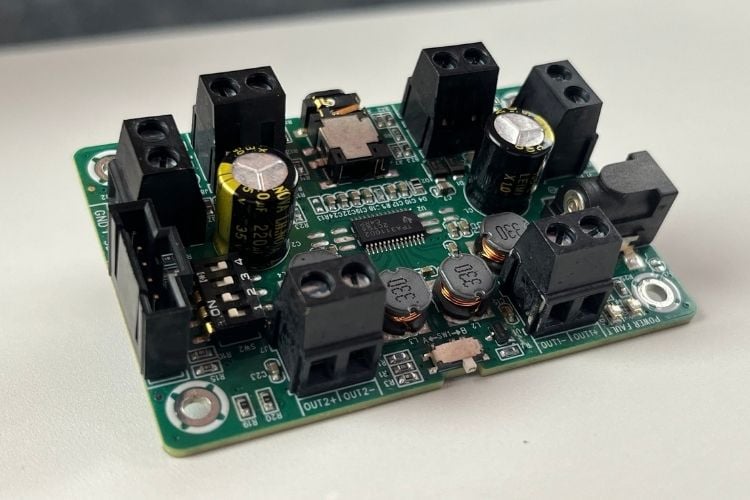 PUI AMP2X15 Class-D stereo audio amplifier board