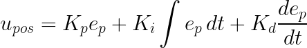 Position PID Output Equation