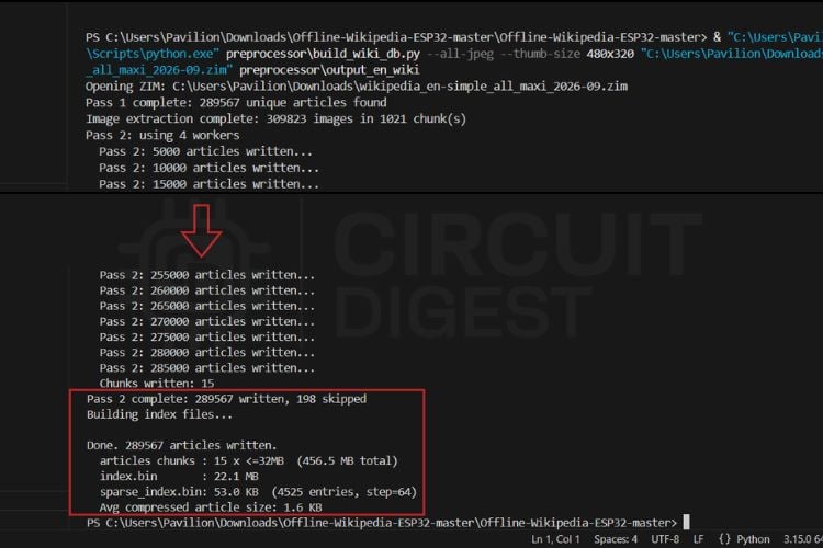 Preprocessing the ZIM File