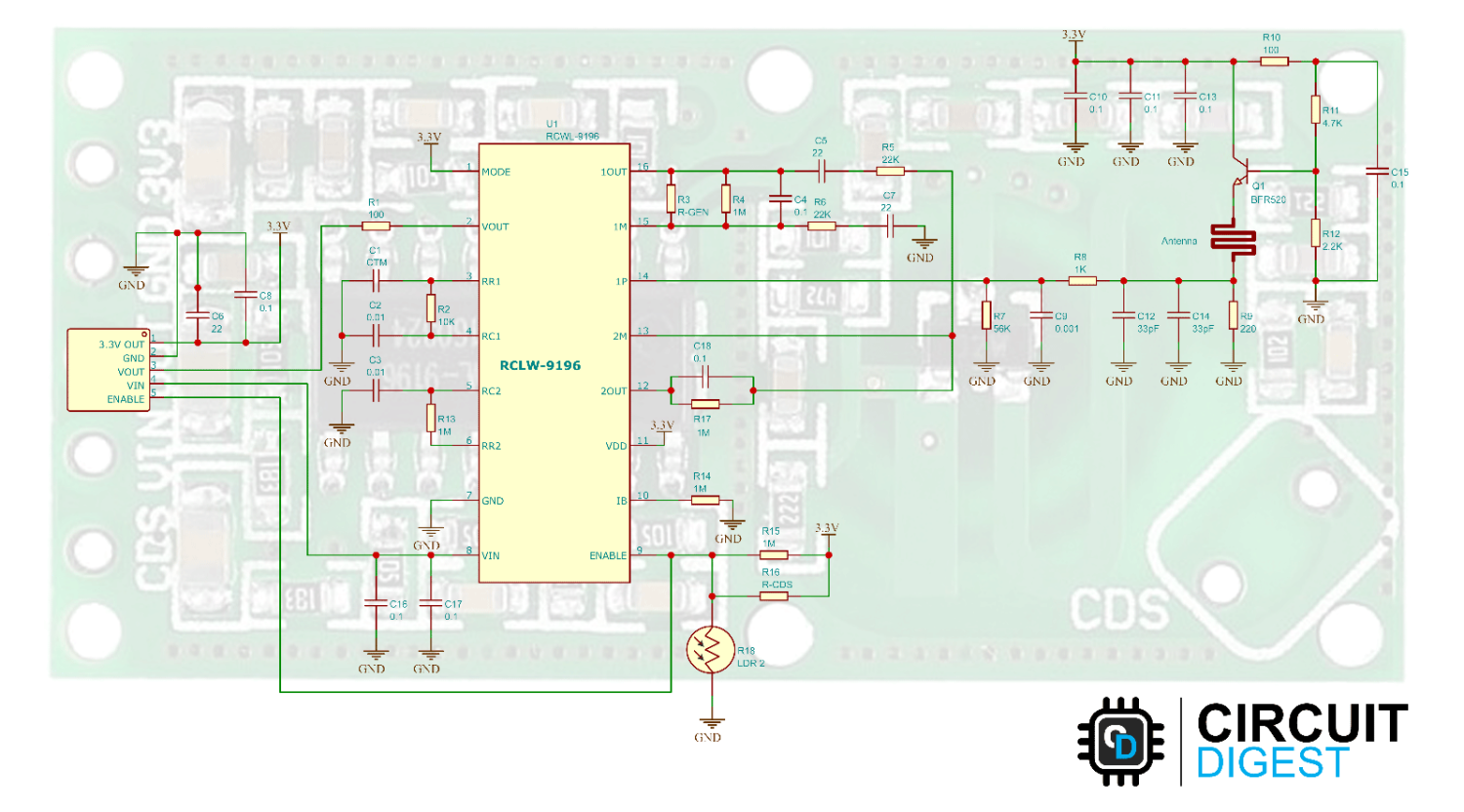 RCWL 0516 Module Circuit Diagram