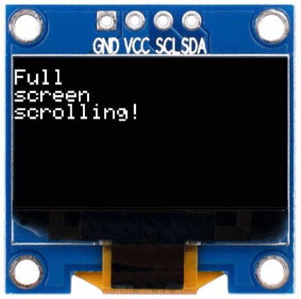 Scrolling Function on OLED Display 