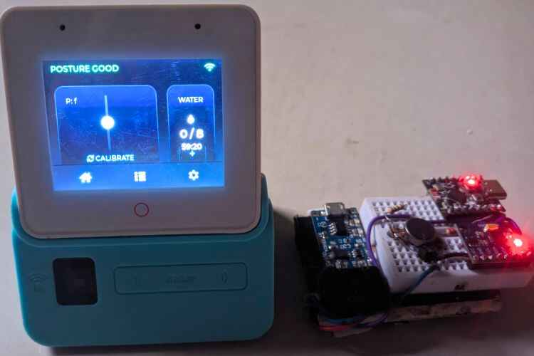 Complete Hardware Setup of Smart IoT Posture Corrector and Hydration Assistant