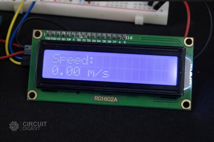 Display Unit for Speed test with IR Sensor and Arduino UNO