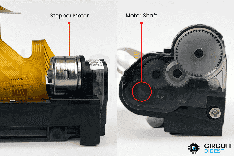 Stepper Motor and the Gears of Thermal Printer using ESP32