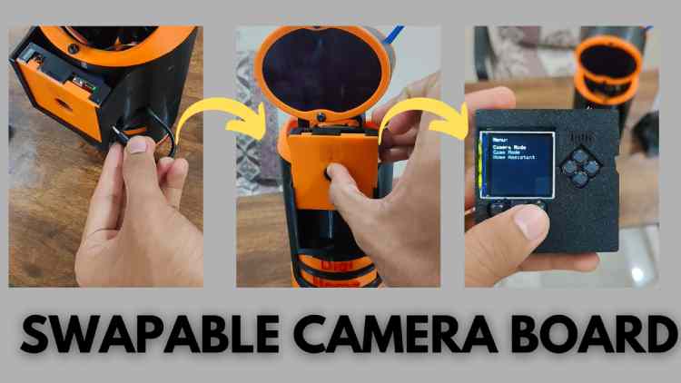 Swapable camera board