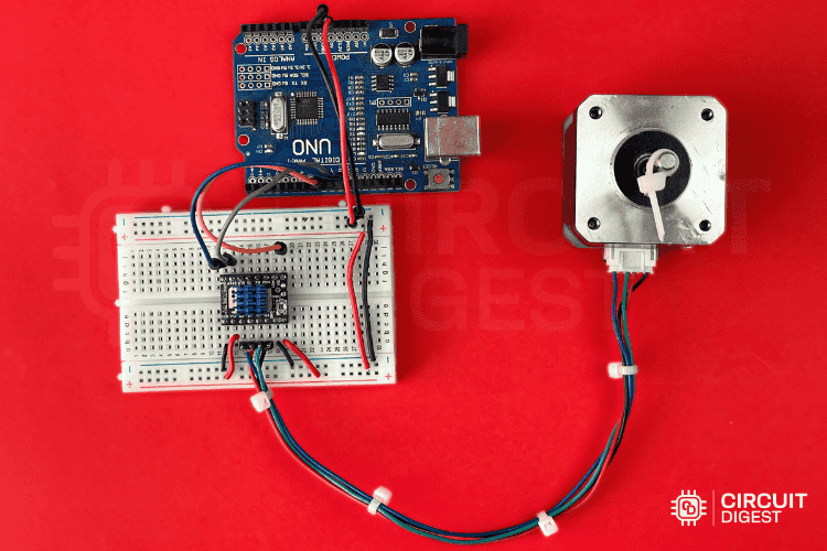 TMC2209 stepper driver connected to Arduino UNO breadboard assembly tutorial