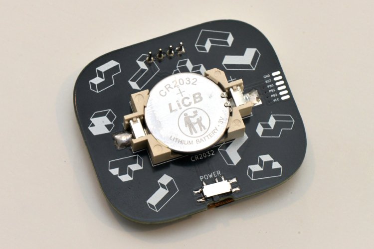 "Teromino is powered by a 3V CR2032 battery"