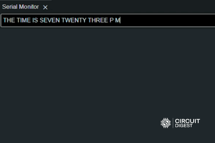 Text to Speech Serial Monitor Display