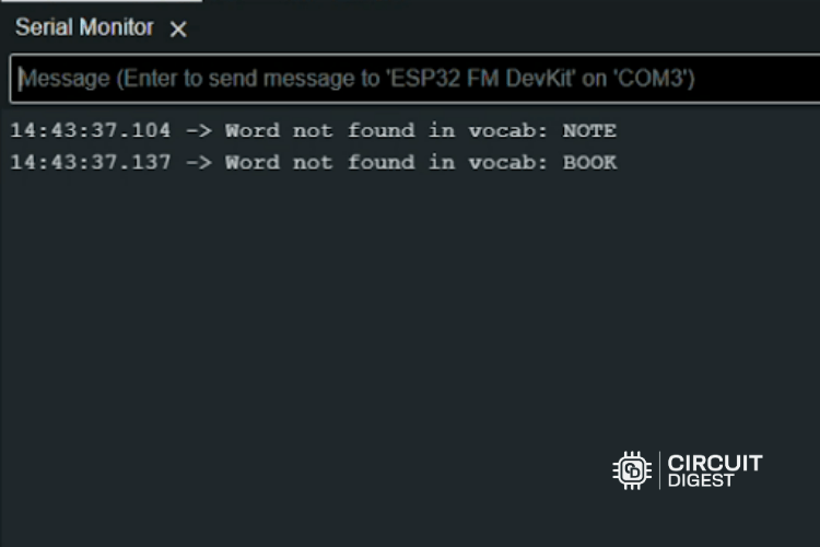 Text to Speech Serial Monitor