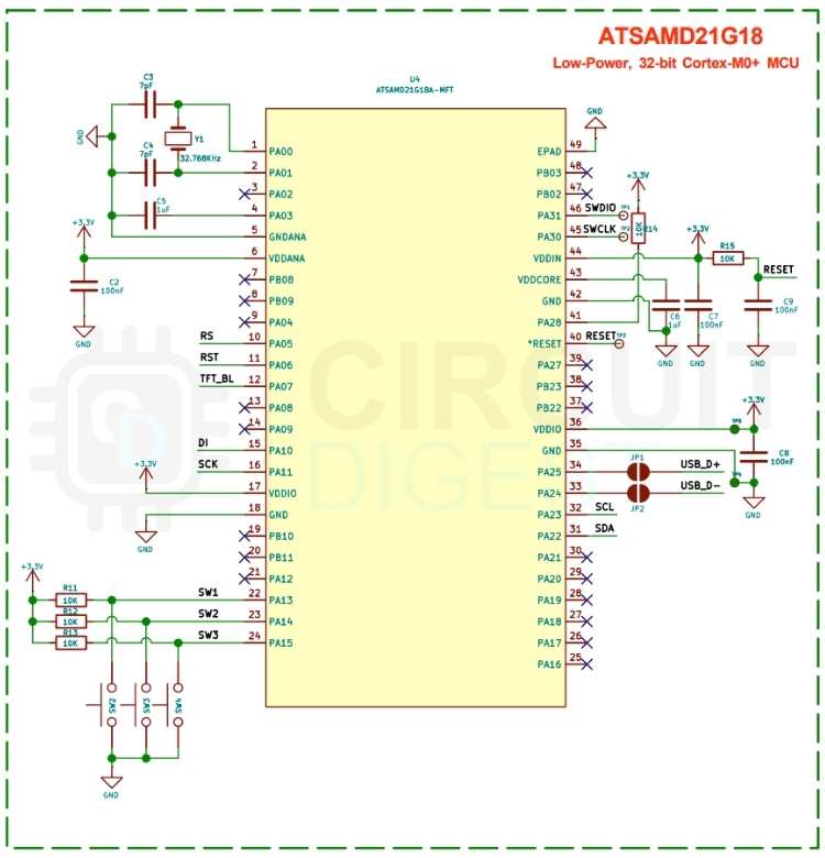 DIY USB-C power meter ATSAMD21 MCU