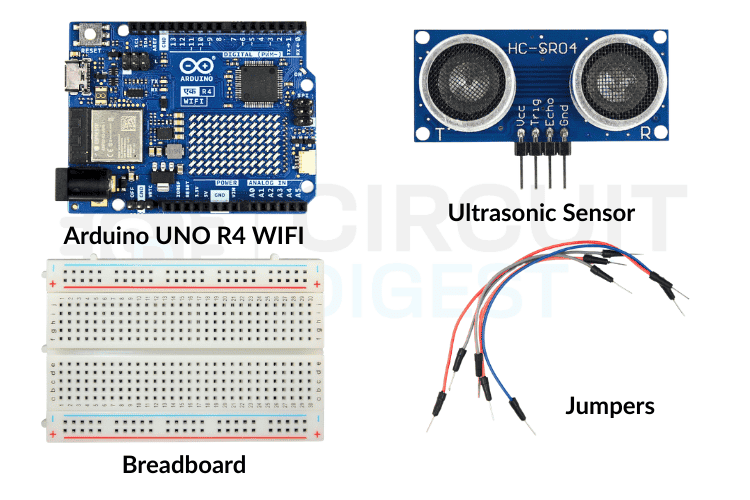 Components Used to Send WhatsApp Notifications Using Arduino UNO R4