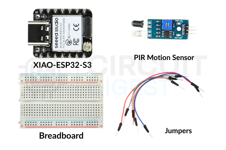 Components Used to Send WhatsApp Notification Using XIAO-ESP32-S3