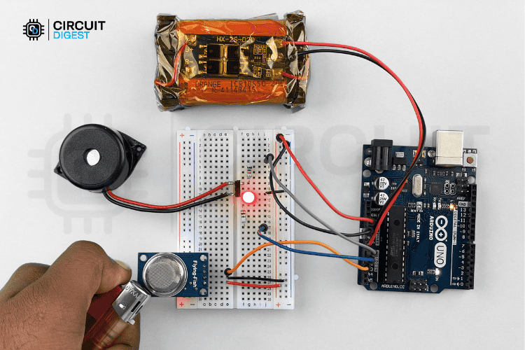 Arduino Gas Leakage Detector Working Demo with MQ-5 Sensor