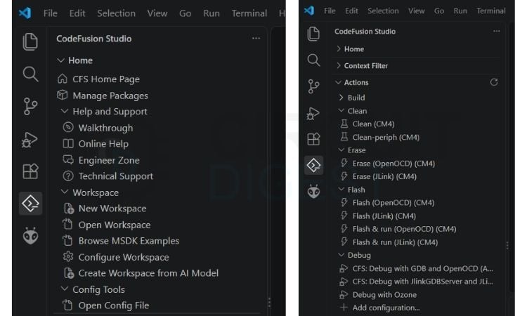 Workspace and Actions
