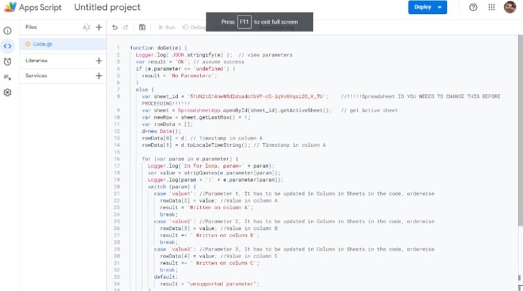 app script code screenshot