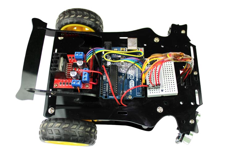 arduino human following robot circuit