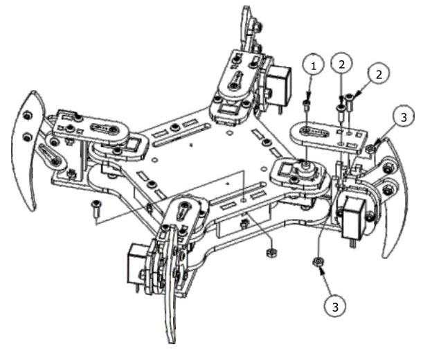 assembly quadruped spider robot