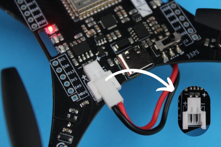 Polarity check on MX2.0 mm Battery connector
