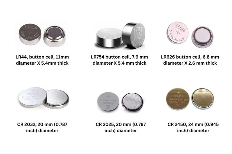 different type of button cell types