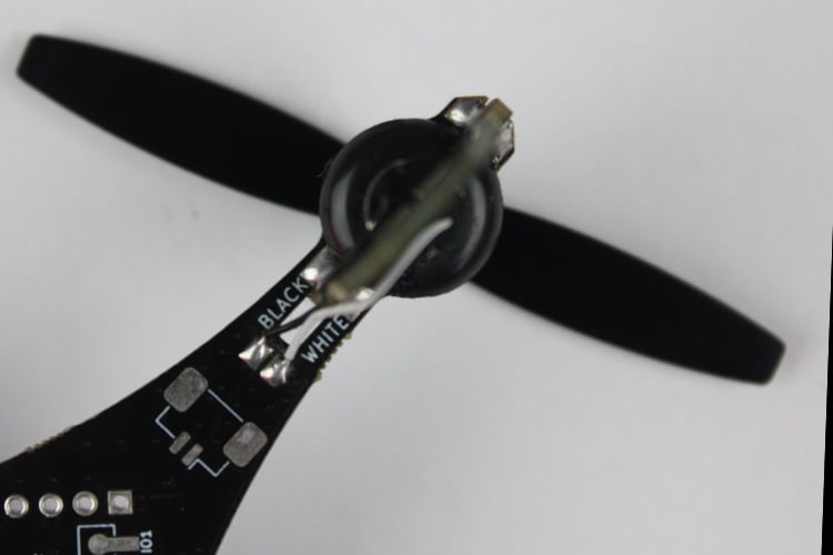 Wiring connection on coreless motor