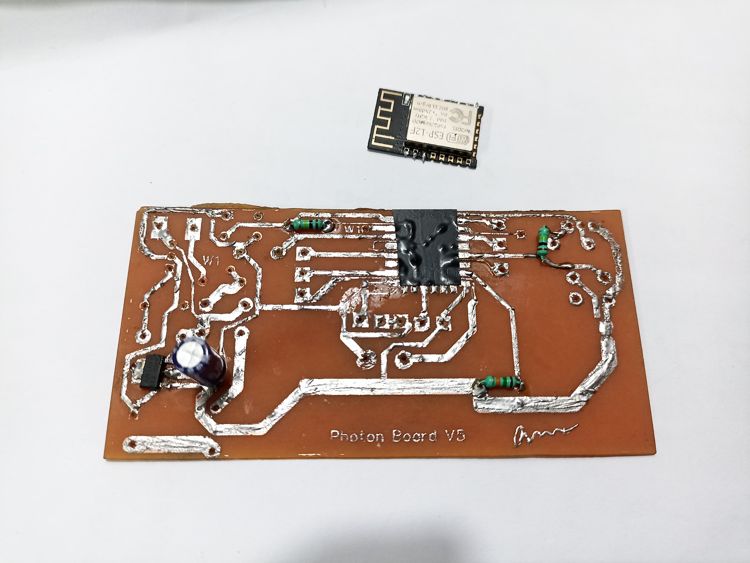 home made pcb for esp12