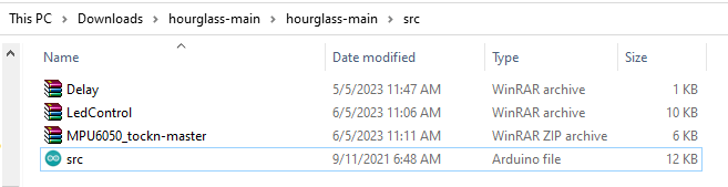hourglass source files