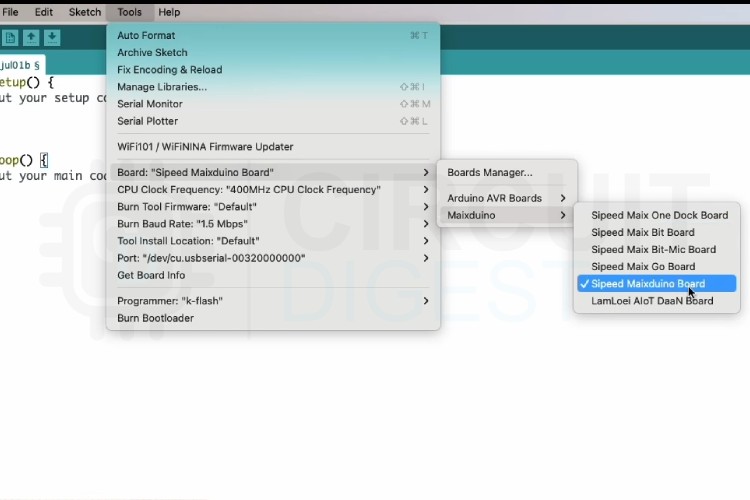 Sipeed Maixduino with Arduino IDE