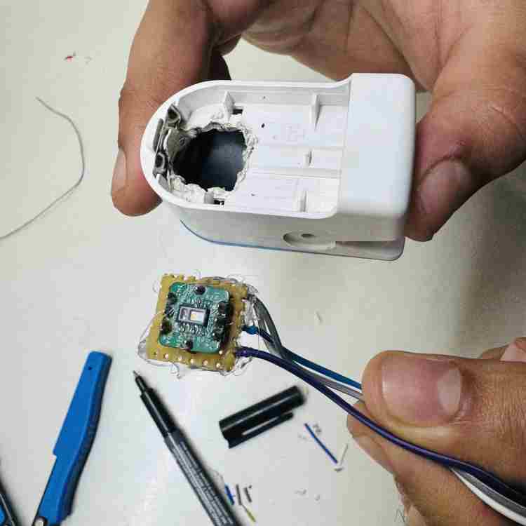 sensor inside the hole