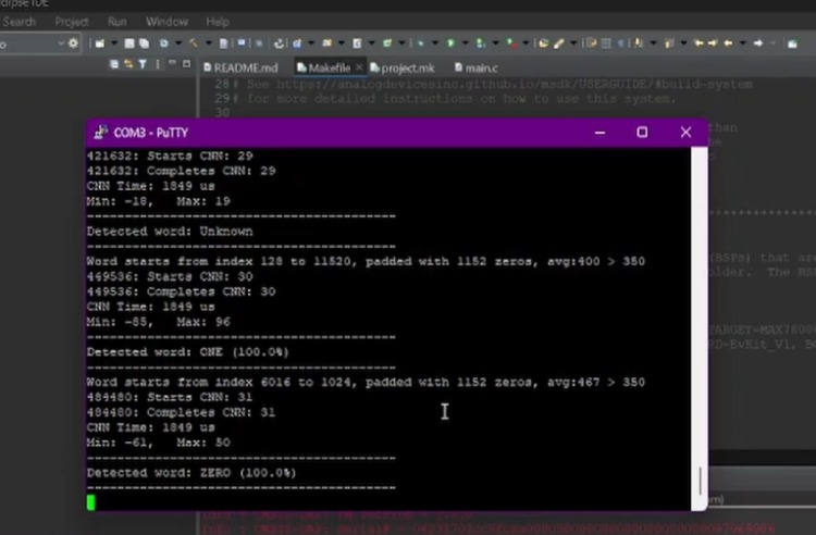 Example Code Putty Serial Monitor Debug