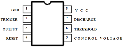 NE555 Timer Pin Diagram