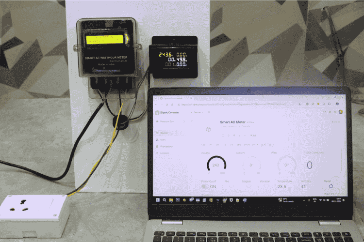 IOT Based Smart AC Electricity Meter with Tamper Protection Project Result
