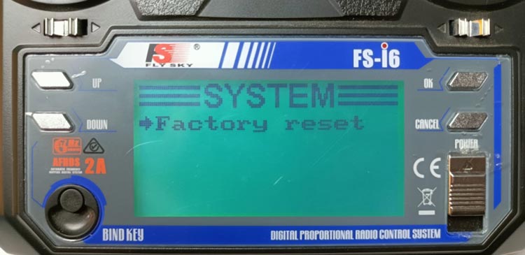 FS-iA6 Factory Reset